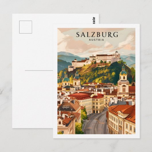 Carte Postale Salzbourg Autriche Lieu de voyage célèbre (Devant / Derrière)