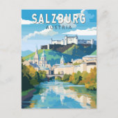 Carte Postale Salzbourg Autriche Voyage Art Vintage (Devant)
