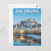 Carte Postale Salzbourg Autriche Voyage hiver (Devant / Derrière)
