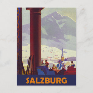 Carte Postale Salzbourg, Restaurant de la Ville, Autriche