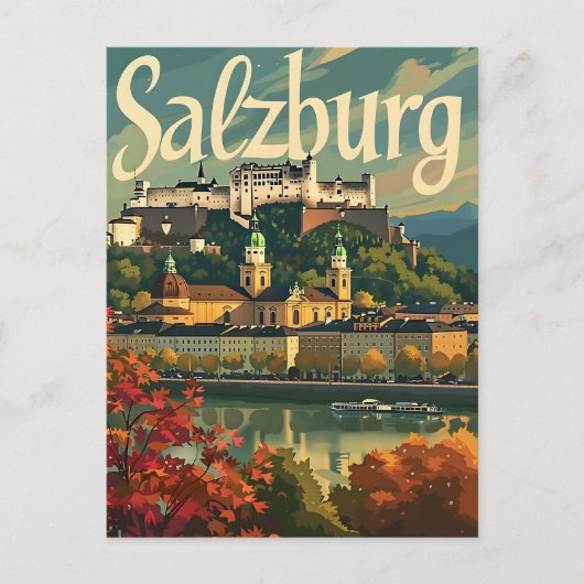 Carte Postale Salzbourg Vintage (Devant)