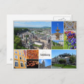 Carte Postale Salzburg World Traveller Collage (Devant / Derrière)