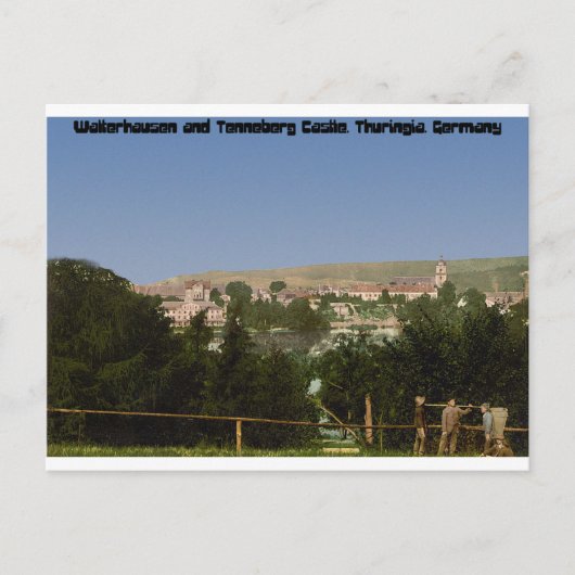 Carte Postale Salzungen avec le château, de Seeberg, Thuringe (Devant)