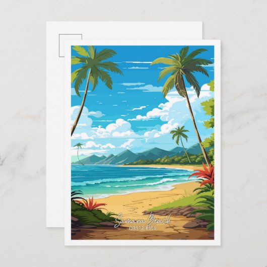 Carte Postale Samara Beach Costa Rica Vintage voyage (Devant / Derrière)