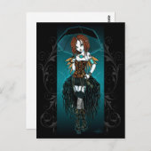 Carte postale "Samara" Steampunk Cyber Fairy (Devant / Derrière)