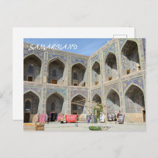 Carte Postale Samarkand, Ouzbékistan (Devant / Derrière)