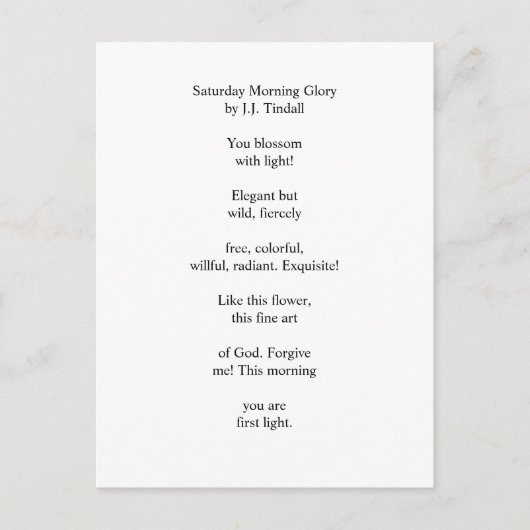 Carte Postale Samedi matin gloire (Devant)