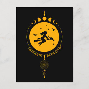 Carte Postale Samhain Blessings, sorcière