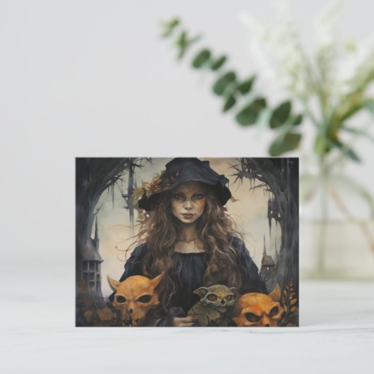 Carte postale Samhain Witch (Debout devant)