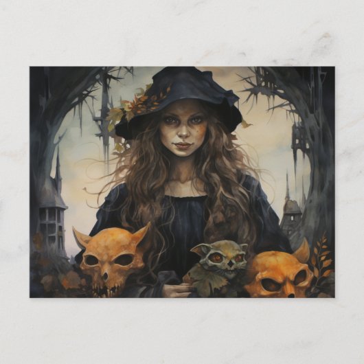 Carte postale Samhain Witch (Devant)