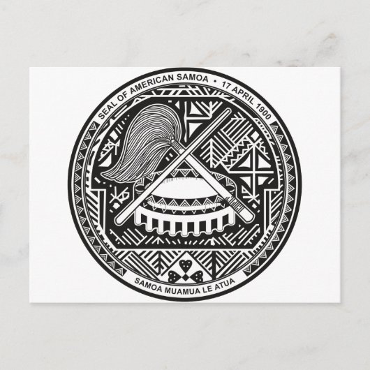 Carte Postale Samoa américaines Armoiries AS (Devant)