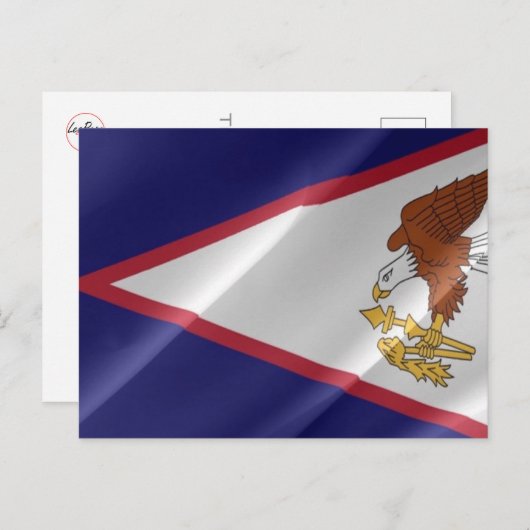 Carte Postale Samoa américaines - Drapeau (Devant / Derrière)
