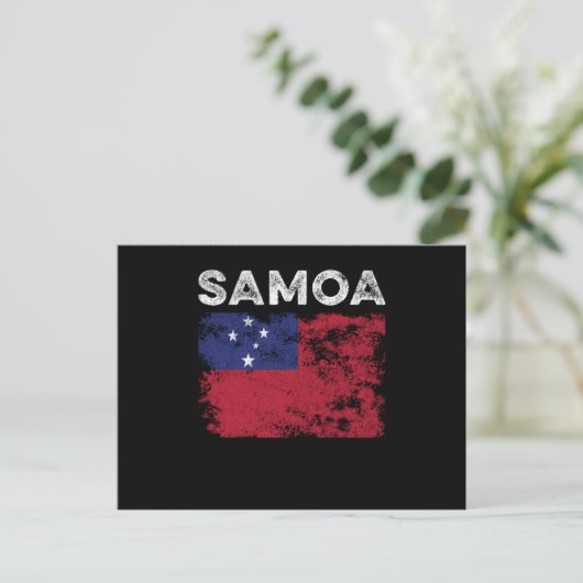 Carte Postale Samoa Flag Distressed - Samoan Flag (Debout devant)