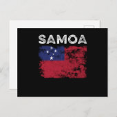 Carte Postale Samoa Flag Distressed - Samoan Flag (Devant / Derrière)