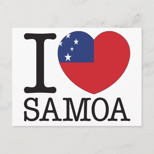 Carte Postale Samoa Love v2 (Devant)
