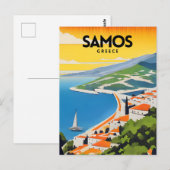 Carte Postale Samos Grèce Poster traditionnel de voyage (Devant / Derrière)