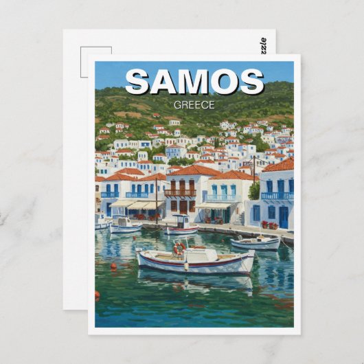 Carte Postale Samos Grèce Travel (Devant / Derrière)