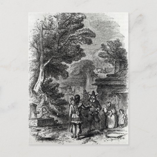 Carte Postale Samoset, le visiteur indien (Devant)