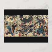 Carte Postale Samouraï en guerre dans la neige vers les années 1 (Devant)