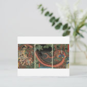 Carte Postale Samouraï et serpent géant vers 1861 (Debout devant)