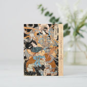 Carte Postale samouraï, guerrier cool oriental (Debout devant)