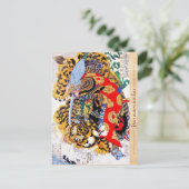 Carte Postale samouraï, guerrier cool oriental (Debout devant)