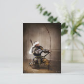 Carte Postale Samouraï japonais en armure avec cou (Debout devant)