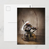 Carte Postale Samouraï japonais en armure avec cou (Devant / Derrière)
