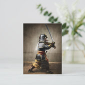 Carte Postale Samouraï japonais en armure avec Katana (Debout devant)