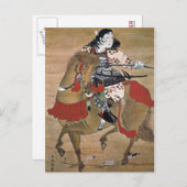 Carte Postale Samouraï monté (Devant / Derrière)