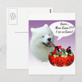 Carte Postale Samoyed Halloween Candy (Devant / Derrière)