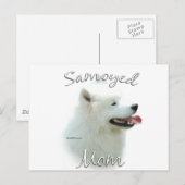 Carte Postale Samoyed Maman 2 (Devant / Derrière)