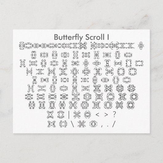 Carte Postale Samplemousse papillon I Zazzle avec guide (Devant)