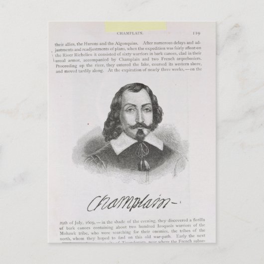 Carte Postale Samuel de Champlain (Devant)