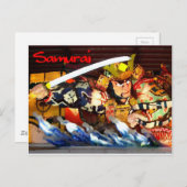 CARTE POSTALE SAMURAI (Devant / Derrière)