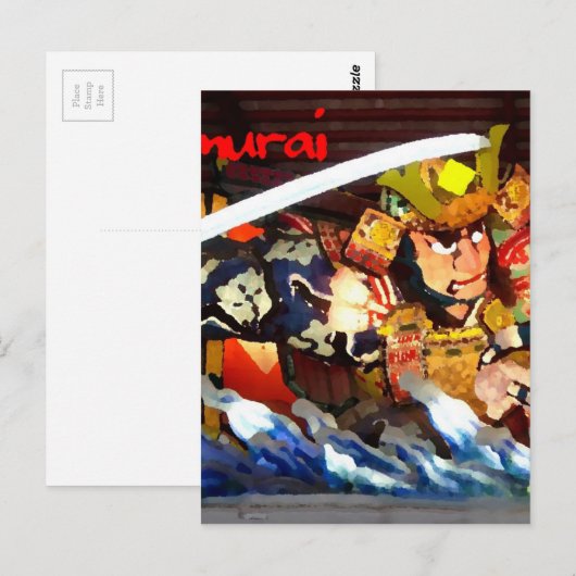 CARTE POSTALE SAMURAI (Devant / Derrière)