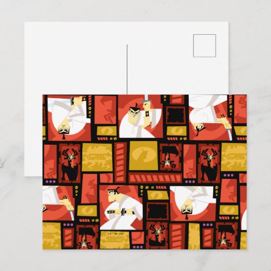 Carte Postale Samurai Jack & Aku - Motif du panneau d'art de car (Devant / Derrière)