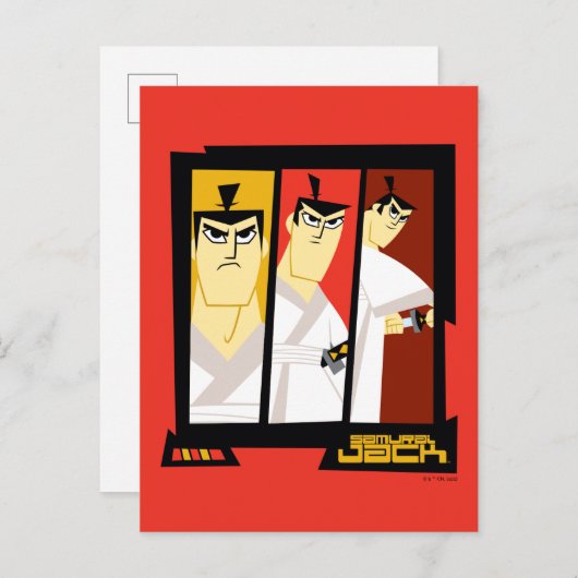 Carte Postale Samurai Jack Caractère Tri-Panel Futuristic Frame (Devant / Derrière)