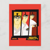 Carte Postale Samurai Jack Caractère Tri-Panel Futuristic Frame (Devant)
