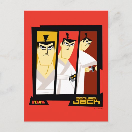 Carte Postale Samurai Jack Caractère Tri-Panel Futuristic Frame (Devant)