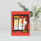 Carte Postale Samurai Jack Caractère Tri-Panel Futuristic Frame (Debout devant)