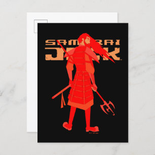 Carte Postale Samurai Jack Red Warrior Graphic