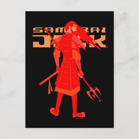 Carte Postale Samurai Jack Red Warrior Graphic (Devant)