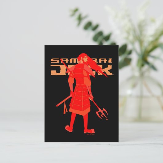 Carte Postale Samurai Jack Red Warrior Graphic (Debout devant)