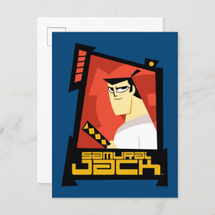 Carte Postale Samurai Jack Souriant Futuristic Frame Graphic