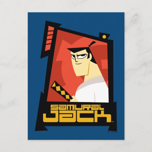 Carte Postale Samurai Jack Souriant Futuristic Frame Graphic (Devant)