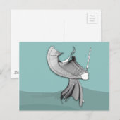 Carte Postale Samurai numérique (Devant / Derrière)