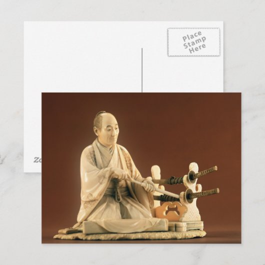 Carte Postale Samurai, Okinomo, Période Edo (Devant / Derrière)