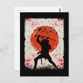 Carte Postale Samurai Warrior Japanese Swordsman (Devant / Derrière)