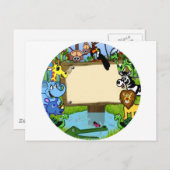 Carte Postale S'amuser avec les animaux (Devant / Derrière)